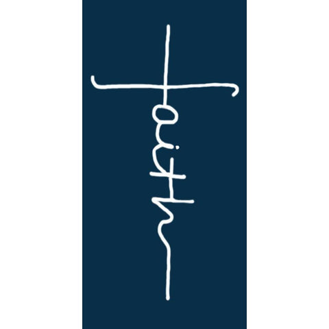 Faith Black Modern Wood Framed Art Print with Double Matting by Lewis, Sheldon