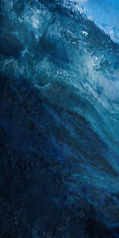 Cool Wave 1 White Modern Wood Framed Art Print with Double Matting by Lewis, Sheldon