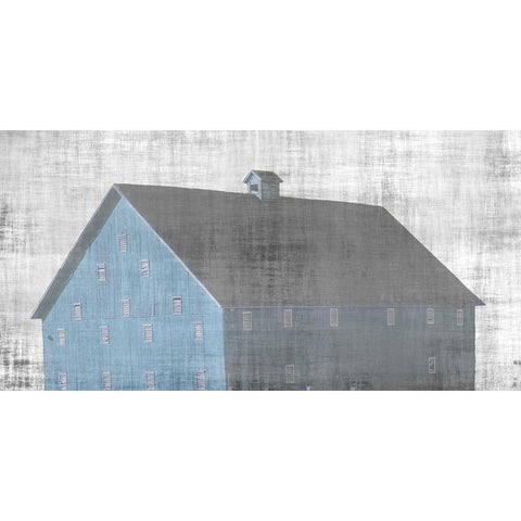 Blue Grain House White Modern Wood Framed Art Print by Lewis, Sheldon