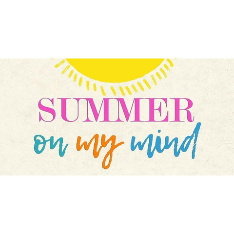 Summer Black Modern Wood Framed Art Print by Lewis, Sheldon