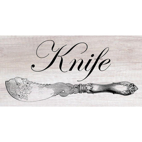 Vintage Knife White Modern Wood Framed Art Print by Lewis, Sheldon