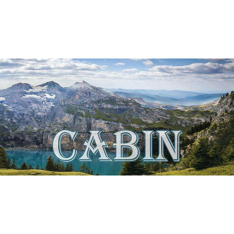 Cabin Black Modern Wood Framed Art Print with Double Matting by Lewis, Sheldon