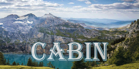 Cabin White Modern Wood Framed Art Print with Double Matting by Lewis, Sheldon