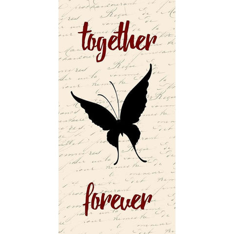 Together Forever Black Modern Wood Framed Art Print with Double Matting by Lewis, Sheldon
