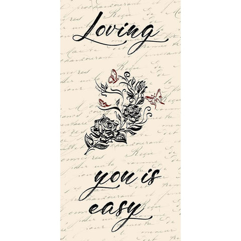 Easy Love White Modern Wood Framed Art Print by Lewis, Sheldon