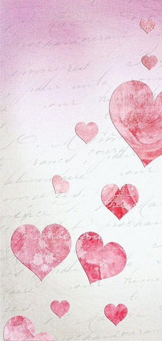 Hearts White Modern Wood Framed Art Print with Double Matting by Lewis, Sheldon