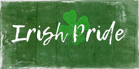 Irish Pride White Modern Wood Framed Art Print with Double Matting by Lewis, Sheldon