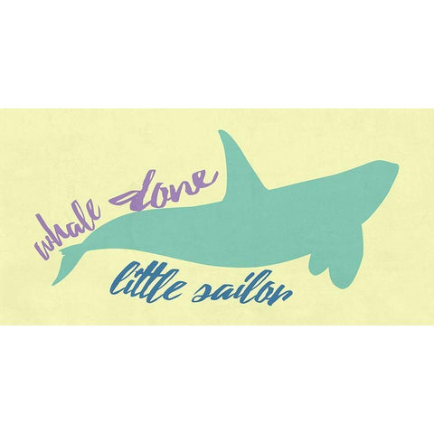 Whale Done Black Modern Wood Framed Art Print with Double Matting by Lewis, Sheldon