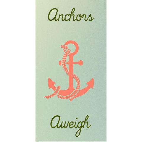 Anchors White Modern Wood Framed Art Print by Lewis, Sheldon