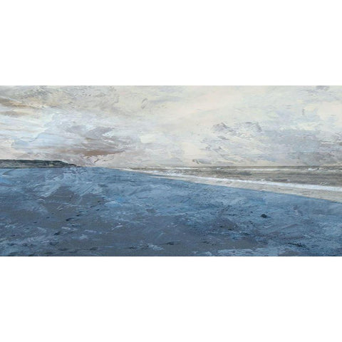Painted Ocean Black Modern Wood Framed Art Print with Double Matting by Lewis, Sheldon