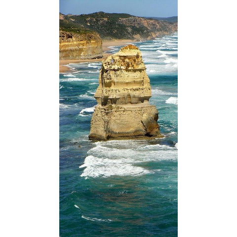 Top View Coastline Black Modern Wood Framed Art Print by Lewis, Sheldon