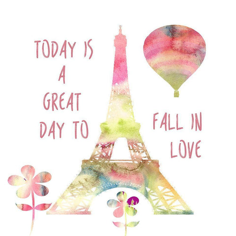 Fall In Love White Modern Wood Framed Art Print with Double Matting by Lewis, Sheldon
