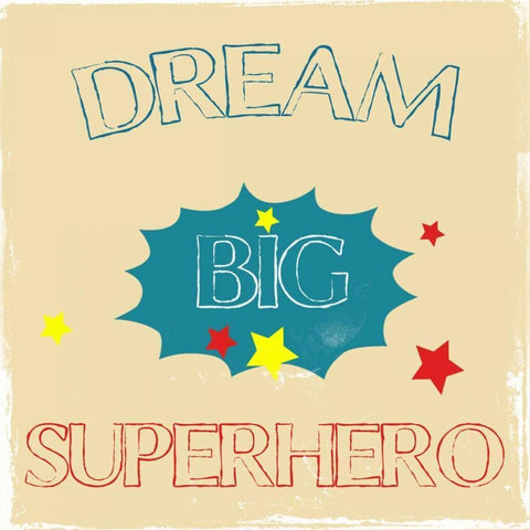 Dream Big Hero White Modern Wood Framed Art Print by Lewis, Sheldon