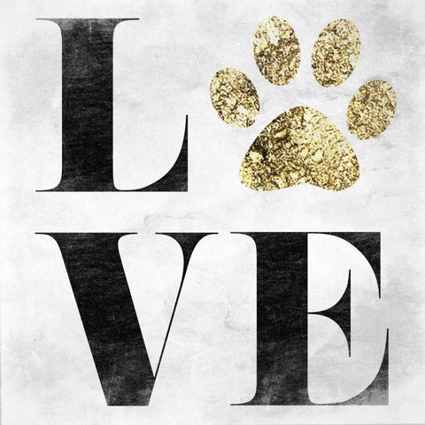 Love My Pet Black Ornate Wood Framed Art Print with Double Matting by Lewis, Sheldon