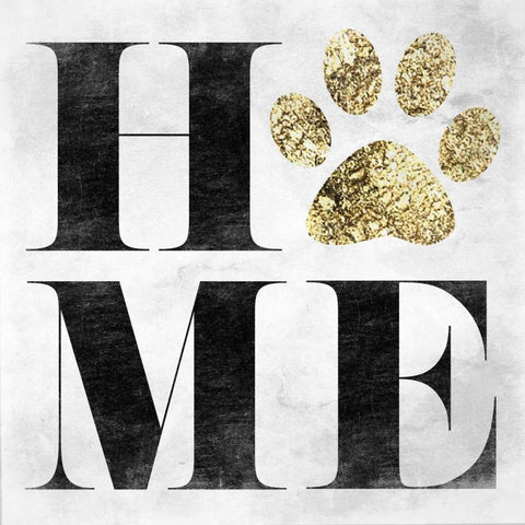 Home Pet White Modern Wood Framed Art Print by Lewis, Sheldon