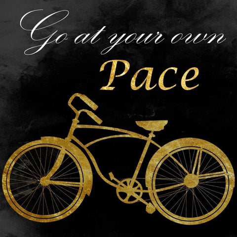 Gold Romance Black Modern Wood Framed Art Print with Double Matting by Lewis, Sheldon