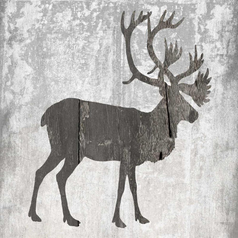 Hunting Time Gray White Modern Wood Framed Art Print with Double Matting by Lewis, Sheldon