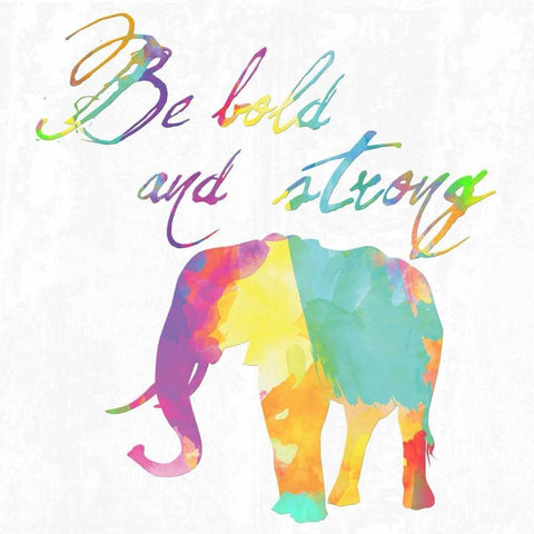 Be Bold and Strong Gold Ornate Wood Framed Art Print with Double Matting by Lewis, Sheldon