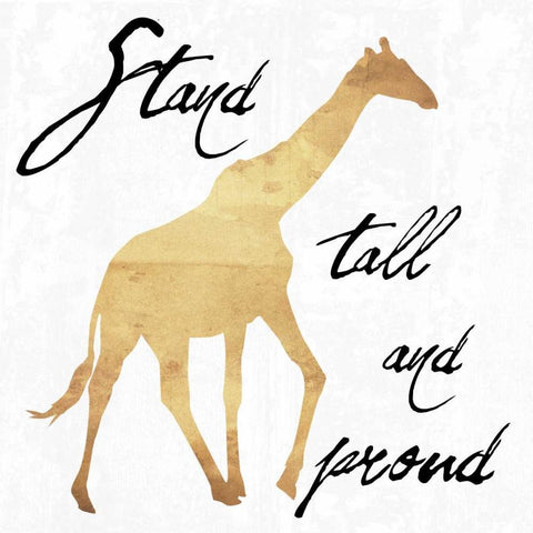 Stand Tall And Proud White Modern Wood Framed Art Print with Double Matting by Lewis, Sheldon