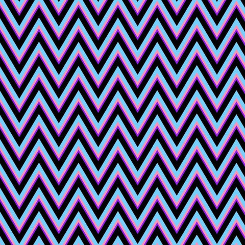 Chevron 2 Black Ornate Wood Framed Art Print with Double Matting by Lewis, Sheldon