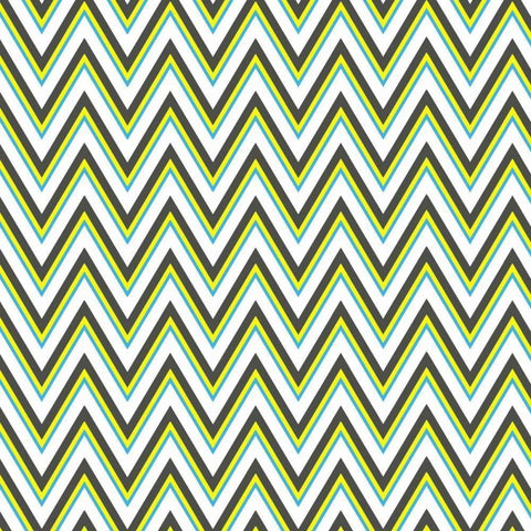 Chevron 3 Black Modern Wood Framed Art Print with Double Matting by Lewis, Sheldon