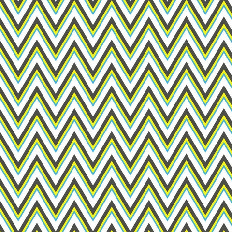 Chevron 3 Black Ornate Wood Framed Art Print with Double Matting by Lewis, Sheldon
