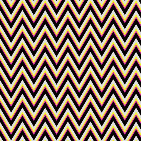 Chevron 4 Black Modern Wood Framed Art Print by Lewis, Sheldon