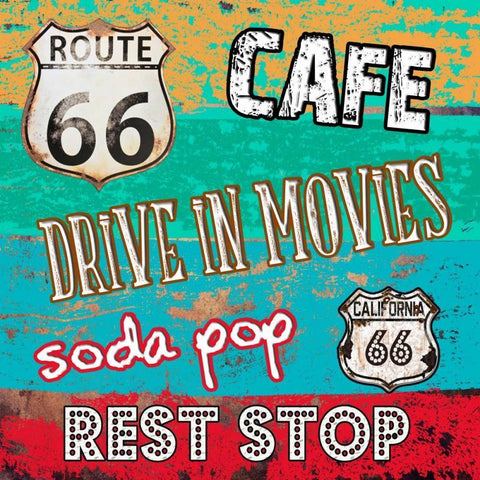 Route 66 Luxuries Black Ornate Wood Framed Art Print with Double Matting by Lewis, Sheldon