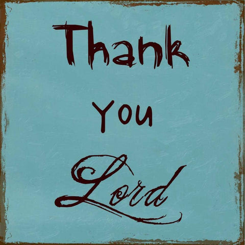 Thank You Lord Gold Ornate Wood Framed Art Print with Double Matting by Lewis, Sheldon