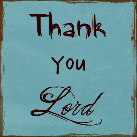 Thank You Lord Black Ornate Wood Framed Art Print with Double Matting by Lewis, Sheldon