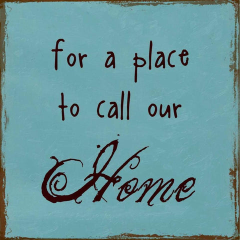 A Place To Call Home White Modern Wood Framed Art Print by Lewis, Sheldon