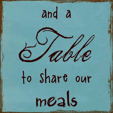 A Table To Share Our Meals Gold Ornate Wood Framed Art Print with Double Matting by Lewis, Sheldon