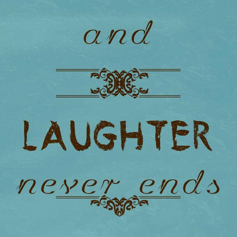 Laughter Never Ends Black Ornate Wood Framed Art Print with Double Matting by Lewis, Sheldon