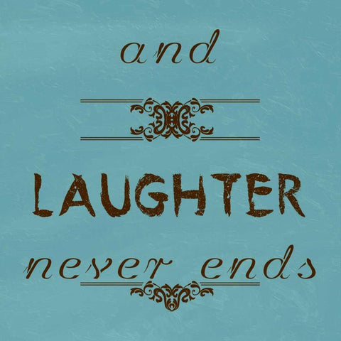 Laughter Never Ends White Modern Wood Framed Art Print by Lewis, Sheldon