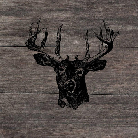 Buck Gold Ornate Wood Framed Art Print with Double Matting by Lewis, Sheldon