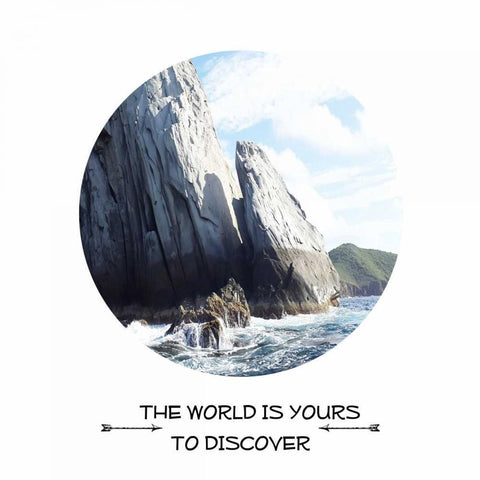 Discover The World White Modern Wood Framed Art Print by Lewis, Sheldon