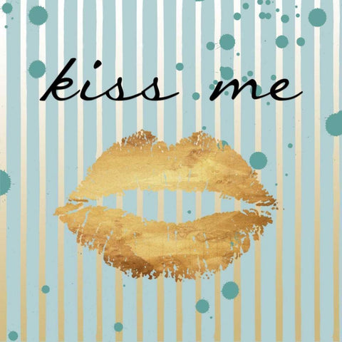 Kiss Gold Ornate Wood Framed Art Print with Double Matting by Lewis, Sheldon