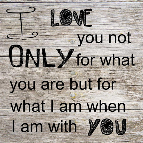I Love Only You White Modern Wood Framed Art Print by Lewis, Sheldon