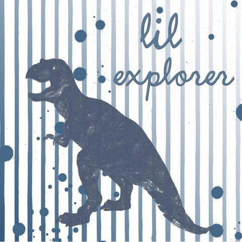 Lil Explorer White Modern Wood Framed Art Print with Double Matting by Lewis, Sheldon