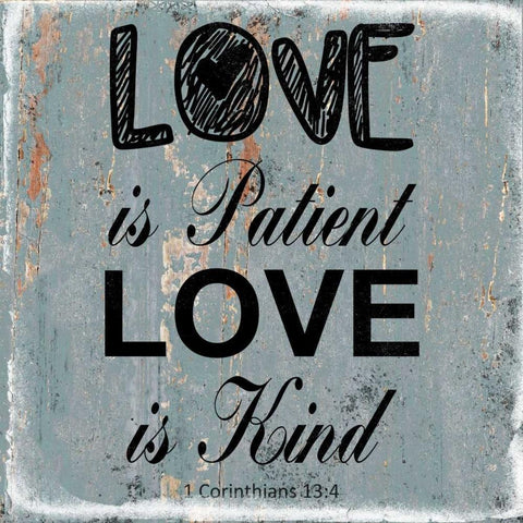 1 Corinthians Black Modern Wood Framed Art Print by Lewis, Sheldon