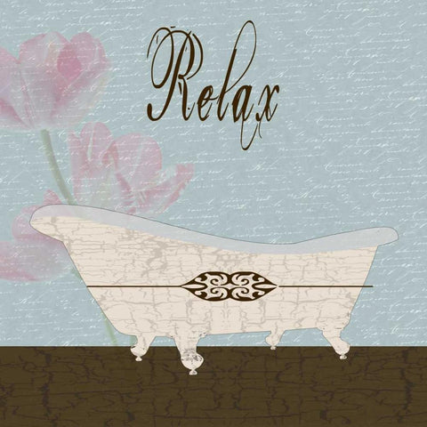 Relax Mocha Black Modern Wood Framed Art Print by Lewis, Sheldon
