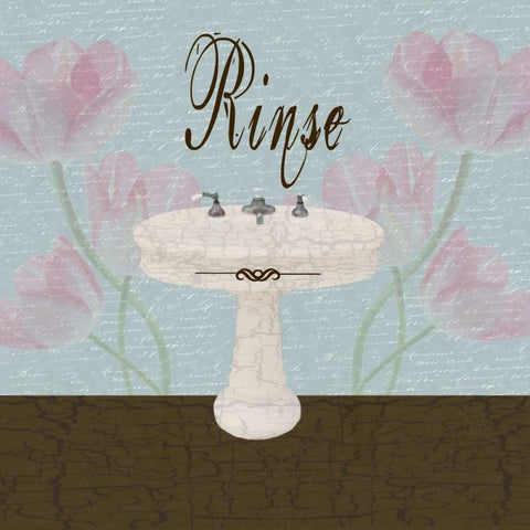 Rinse Mocha Black Ornate Wood Framed Art Print with Double Matting by Lewis, Sheldon