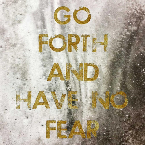 Have No Fear White Modern Wood Framed Art Print with Double Matting by Lewis, Sheldon