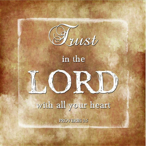 Trust The Lord Gold Ornate Wood Framed Art Print with Double Matting by Lewis, Sheldon
