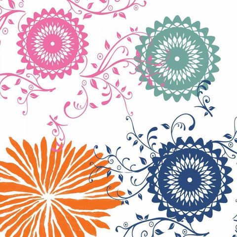 Boho Garden 1 White Modern Wood Framed Art Print by Lewis, Sheldon