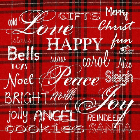 Christmas Gift Wrap White Modern Wood Framed Art Print with Double Matting by Lewis, Sheldon