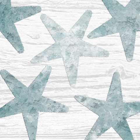 Coastal Star Cemented 1 White Modern Wood Framed Art Print by Lewis, Sheldon