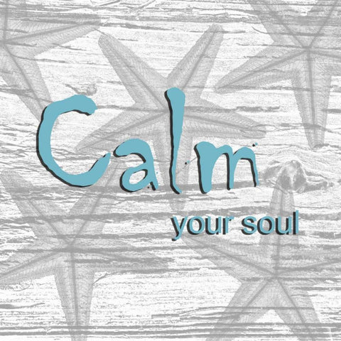 Calm Your Soul Black Ornate Wood Framed Art Print with Double Matting by Lewis, Sheldon