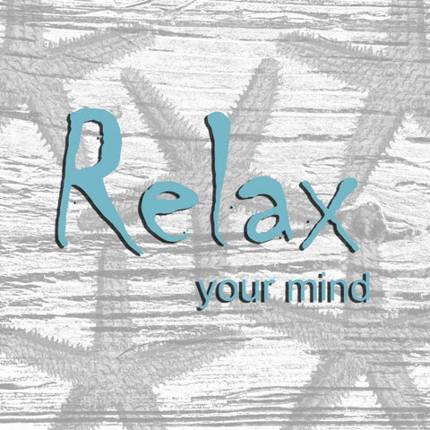 Relax Your Mind Black Ornate Wood Framed Art Print with Double Matting by Lewis, Sheldon
