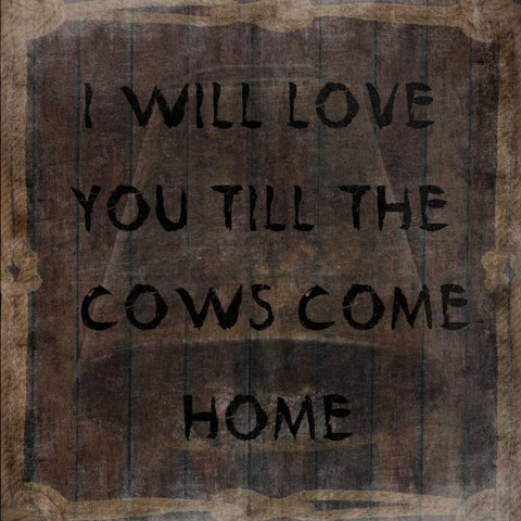 Cows Come Home White Modern Wood Framed Art Print by Lewis, Sheldon